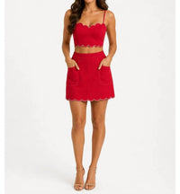 Pretty Follies - Kloe Scallop Top And Skirt Set