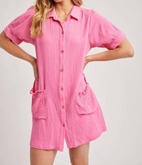 Bluivy - Blush Boardwalk Shirt Dress
