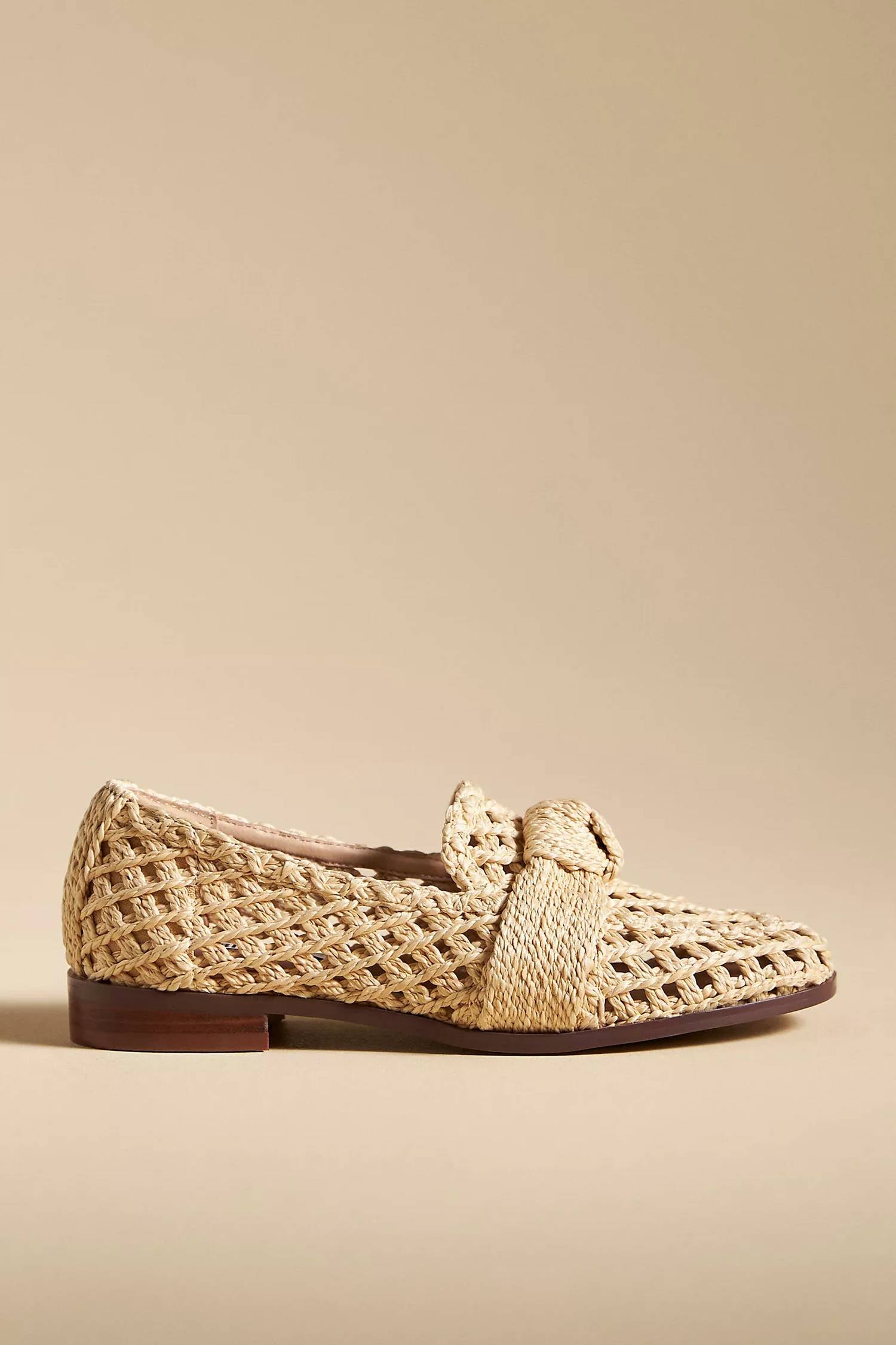 Bibi Lou Women's Posey Woven Slip-on Flats Loafers in tan - women's flats