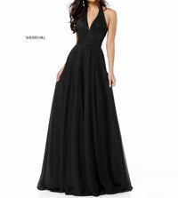 Sherri Hill - Sequin Halter Chiffon Gown