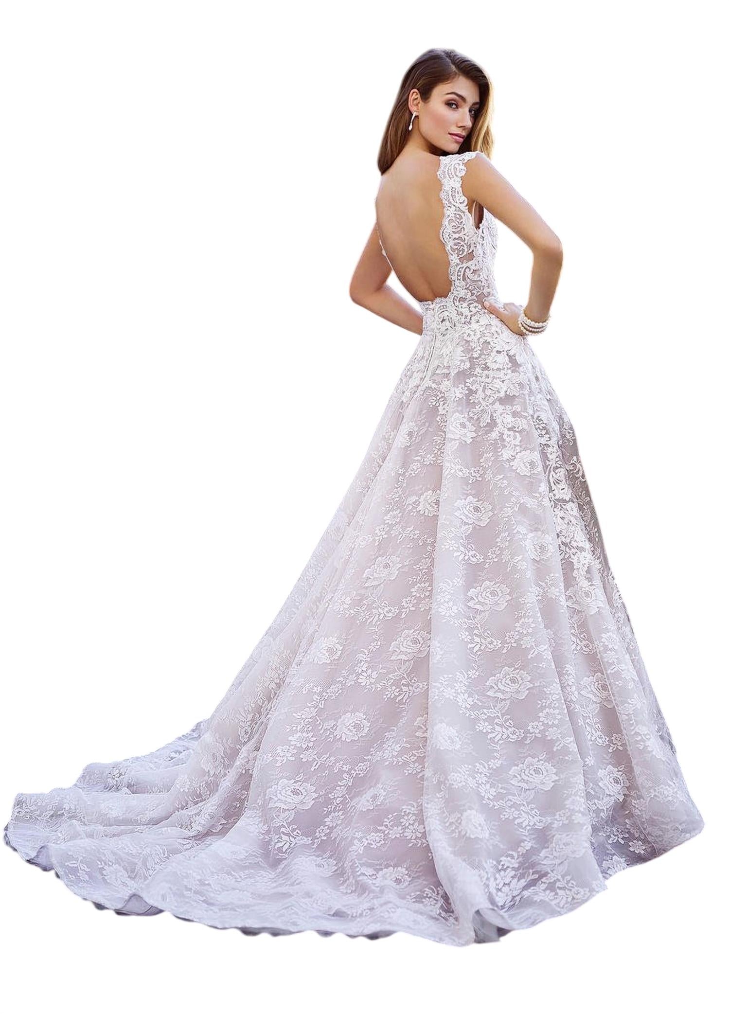 Martin Thornburg - V-neck Wedding Gown