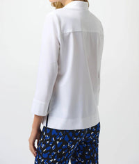 Joseph Ribkoff - Zip Front Stretch Poplin Top