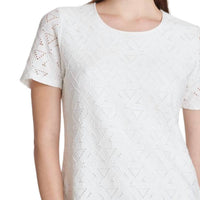 Calvin Klein - Short Sleeve Scoop Neck Lace Top