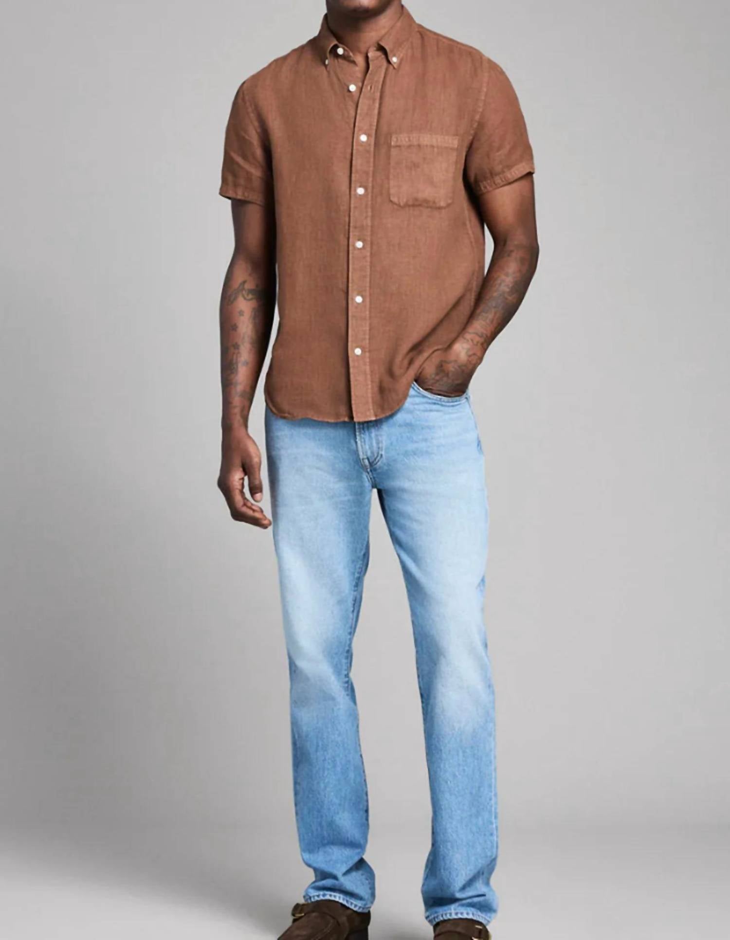 Billy Reid - Short Sleeve Linen Tuscumbia Button Down Shirt