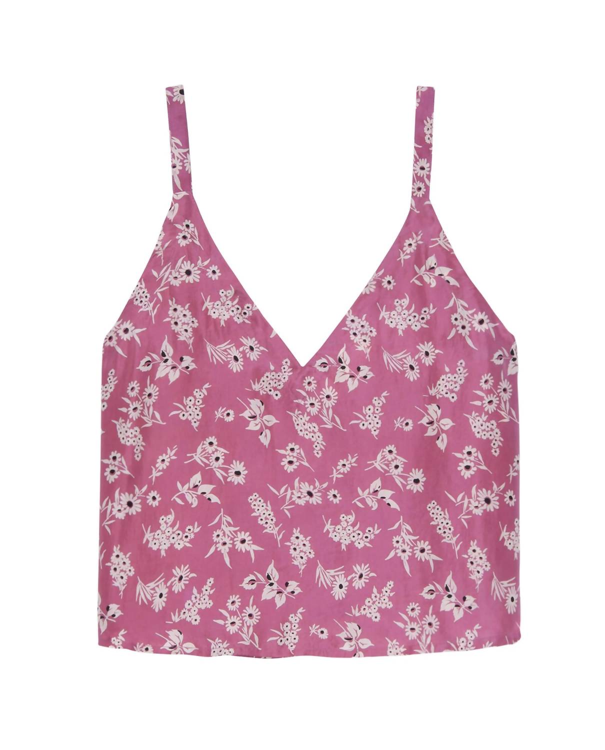 The Great. - Aubergine V-neck Cami Top