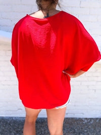 Ivy Jane - Dolman Sleeve V-neck Rib Top