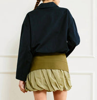 Line And Dot - Paneled Mini Skirt