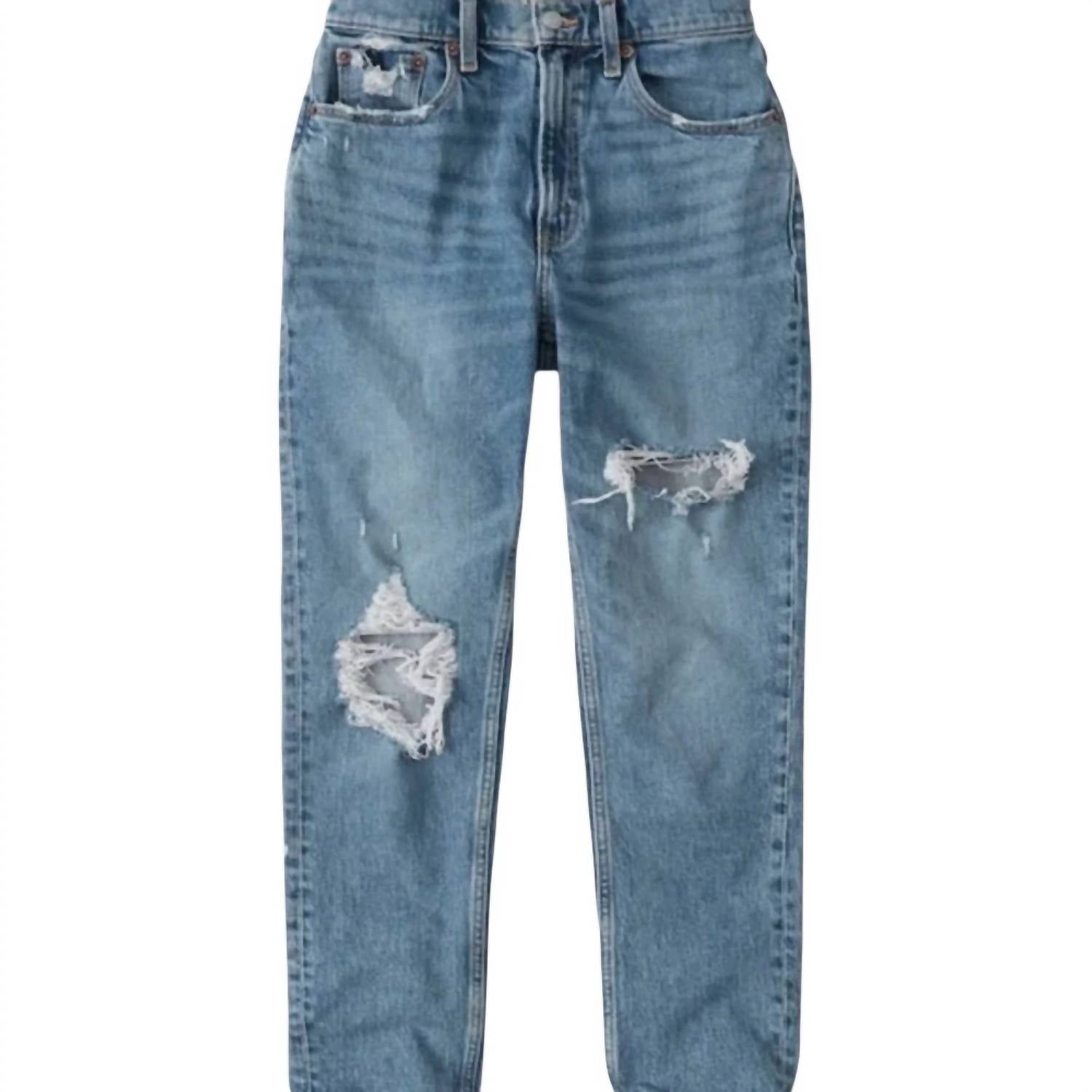 Abercrombie & Fitch - Ripped High Rise Mom Jeans