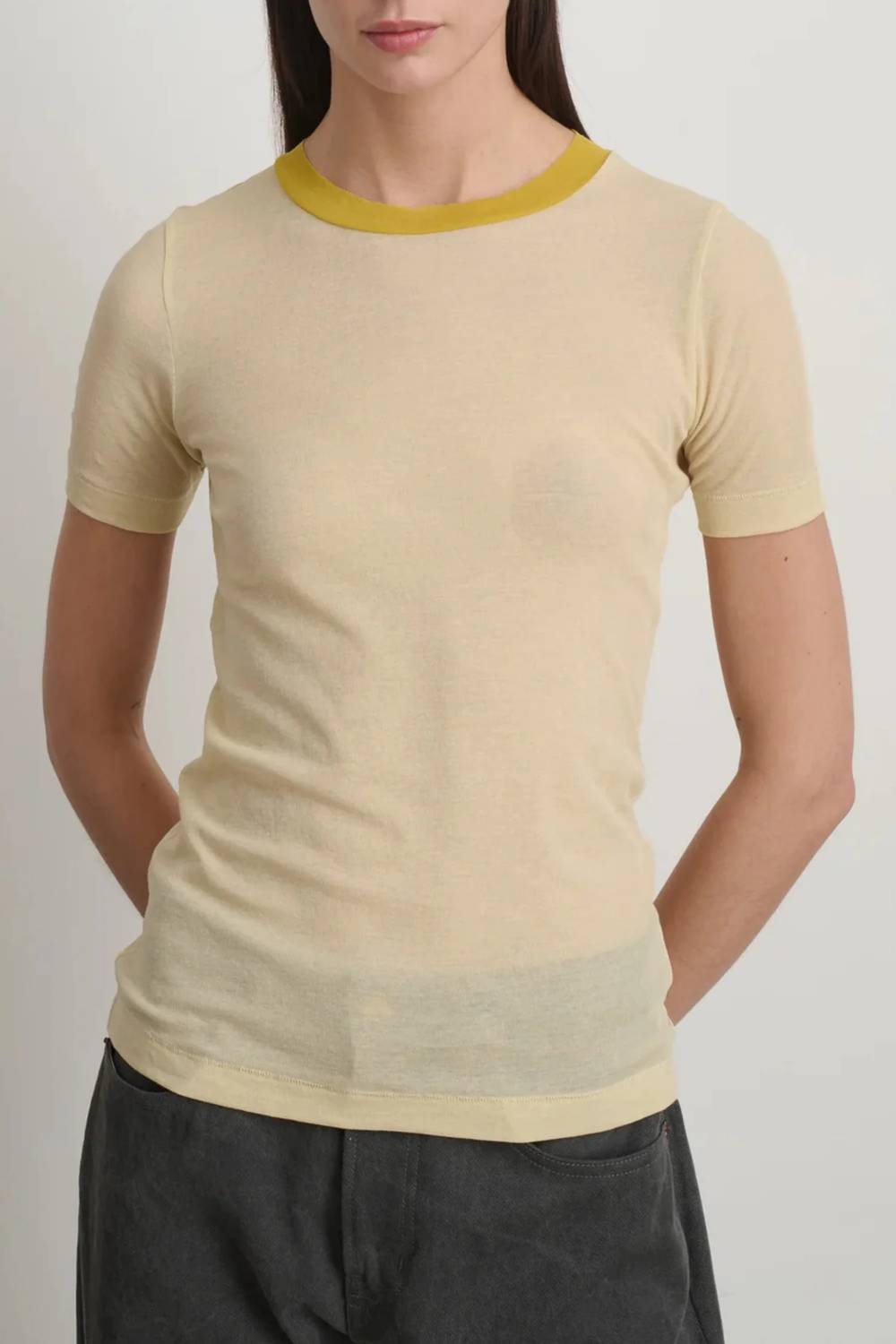 B Sides - Ringer Crepe Jersey Tee