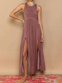 Pol - Sleeveless Racerback Knit Maxi Dress