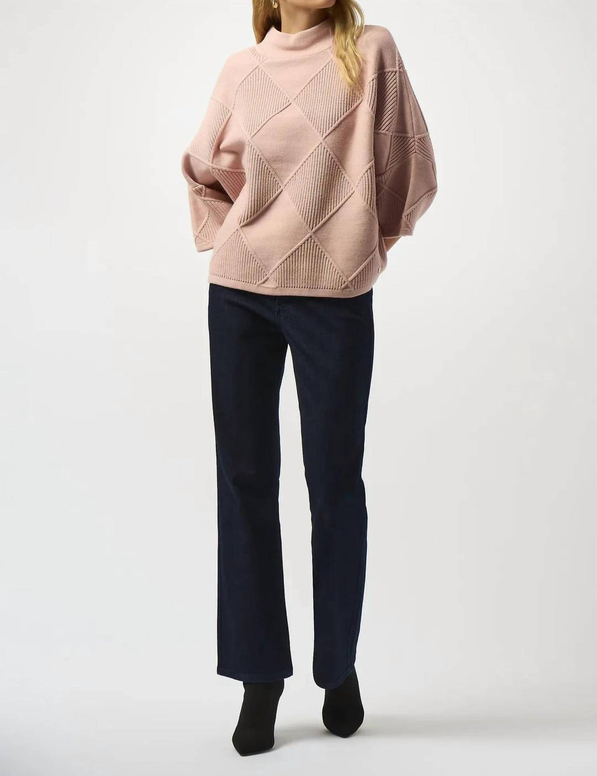 Joseph Ribkoff - Textured Mock Neck Sweater