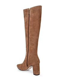 L'Agence Women's Octavie Knee-high Boot in sand suede - women's shoe - view 4