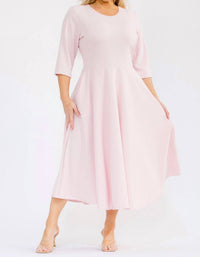 Karen Kane A-line Midi Dress in lt pink - women's dress - view 6