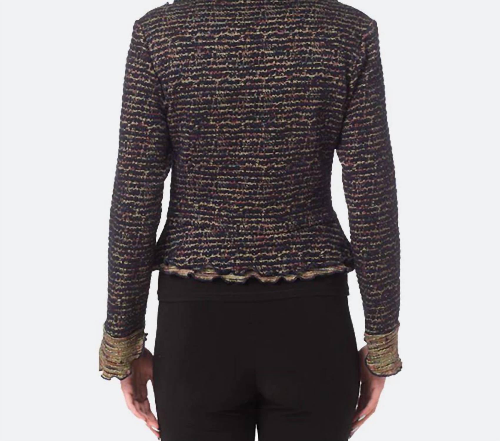 Joseph Ribkoff - Ruffle Lapel Snap Jacket