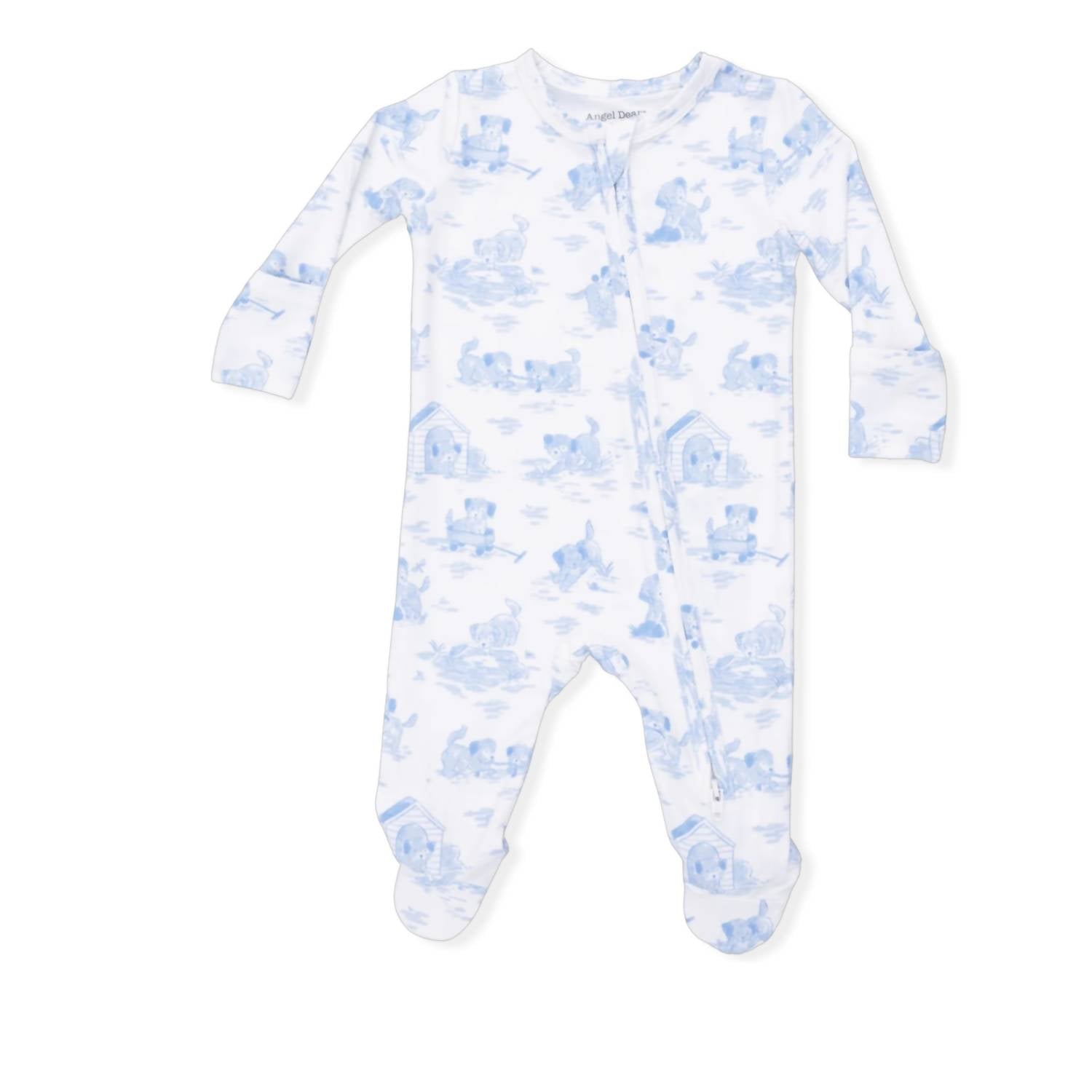 Angel Dear - Kids Puppy Toile 2 Way Zipper Footie