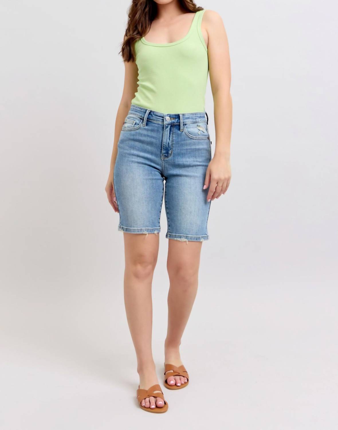 Judy Blue - High Waist Bermuda Shorts