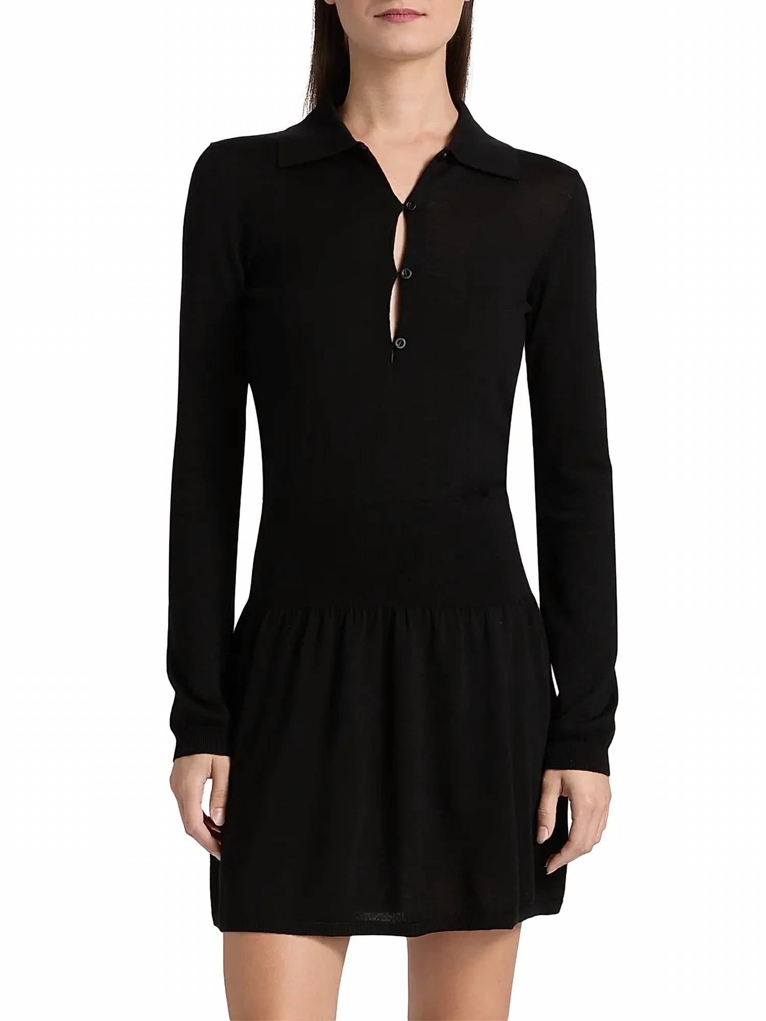 Frame - Smart Merino Wool Polo Minidress