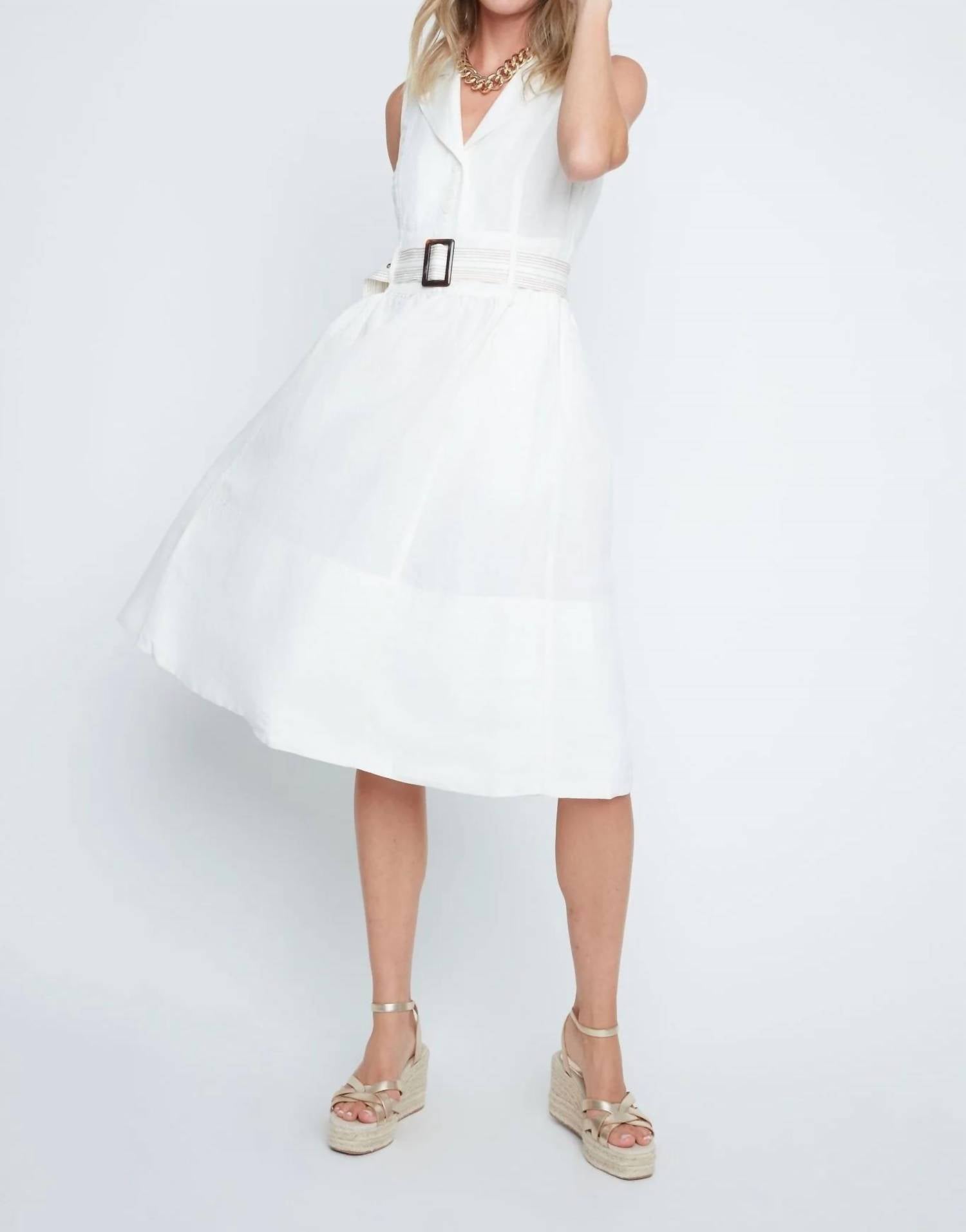 Renuar - Sleeveless Linen Blend Dress