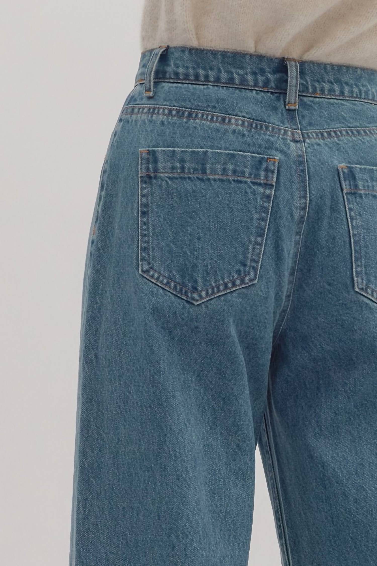 Entro - Women's Sydney Cuffed Wide-leg Ankle Denim Pants