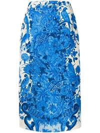 Valentino - Printed Midi Skirt