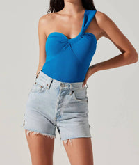 ASTR Brie Sweater in blue - women's tank top - view 5