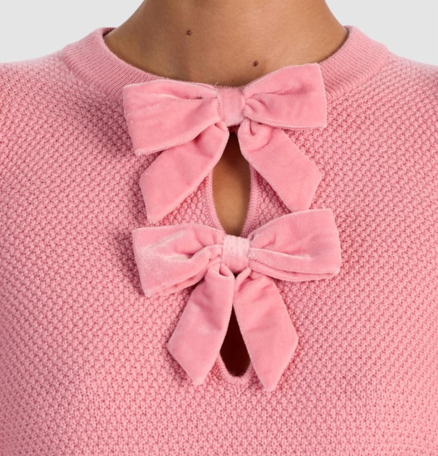 Alice + Olivia - Doris Bow Puff-sleeve Sweater