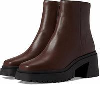 STEVE MADDEN Women's Fella Lug Sole Bootie in brown - women's shoe - detail view