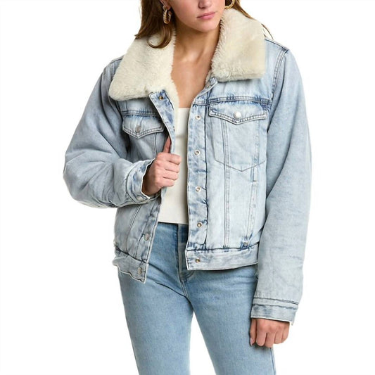 OVERSIZED REVERSIBLE SHERPA DENIM TRUCKER JACKET