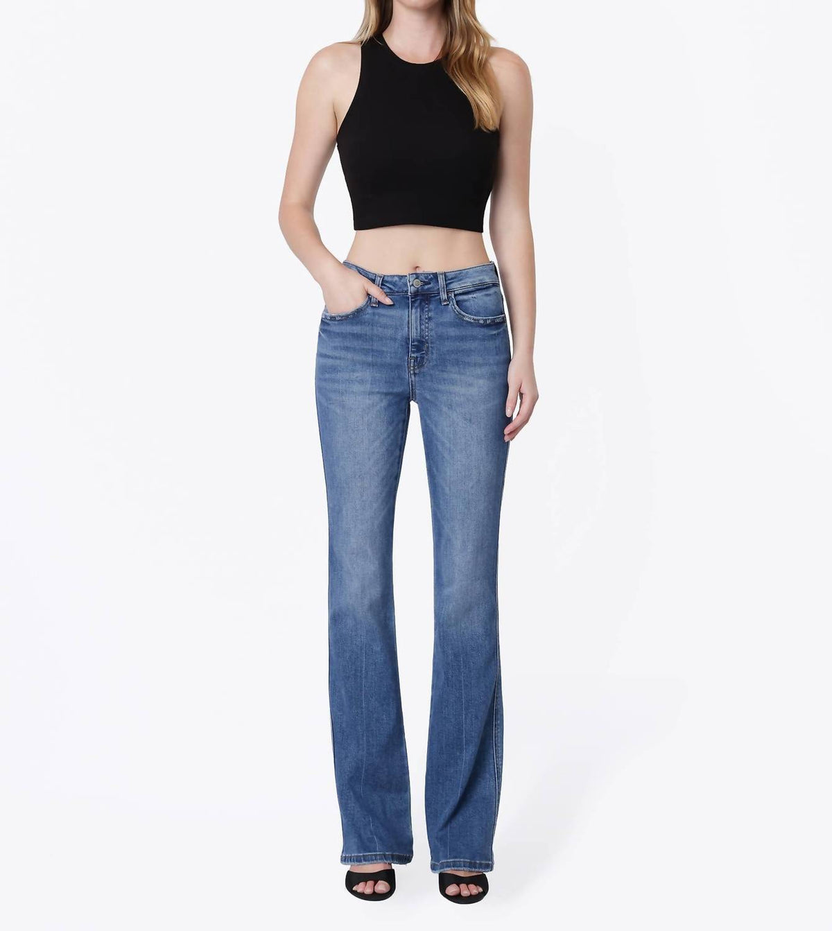 Flying Monkey - High Rise Full Length Bootcut Jeans