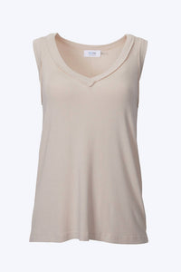 ESSENTIAL RIBBED STRETCH-JERSEY SLEEVELESS TOP