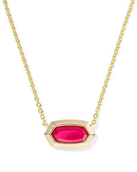 Kendra Scott - Women's Elisa Bezel Short Pendant Necklace