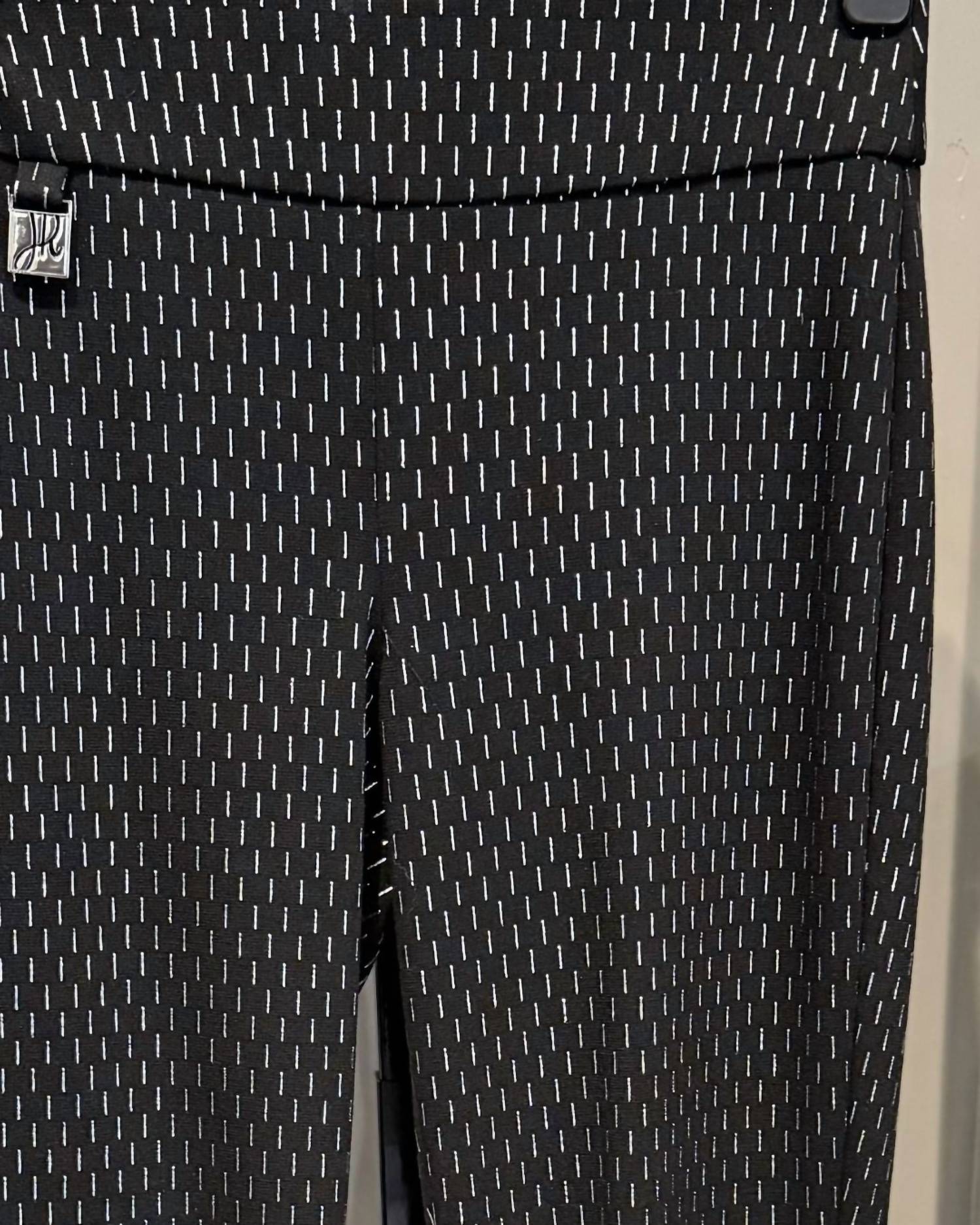 Joseph Ribkoff - Women's Foiled Heavy Knit Sliim Fit Pant