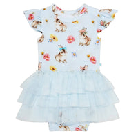 Posh Peanut - Baby Girls Tinsley Jane Ruffled Cap Sleeve Tulle Skirt Bodysuit