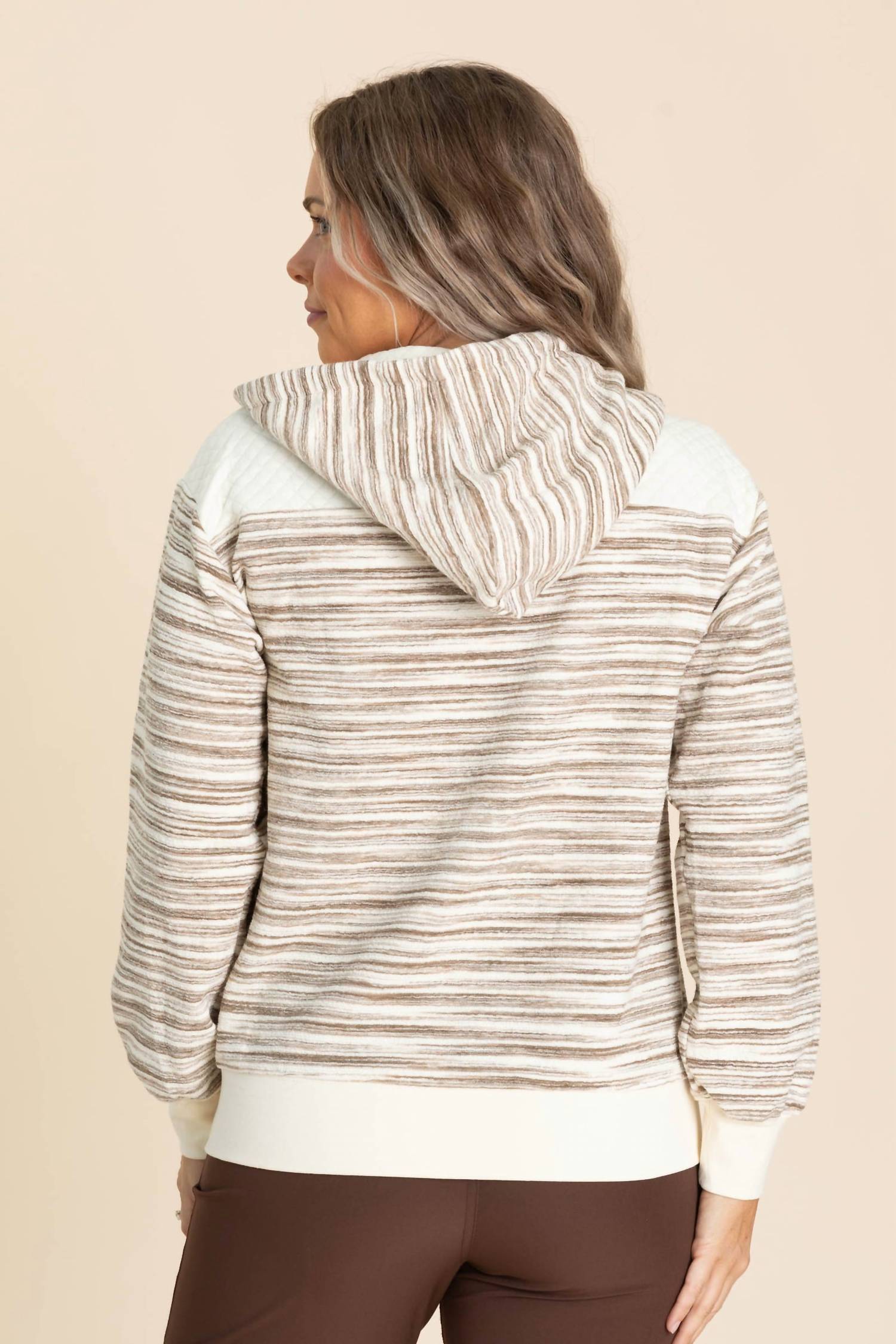 Staccato - Color Block Striped Zip Up Hoodie Jacket