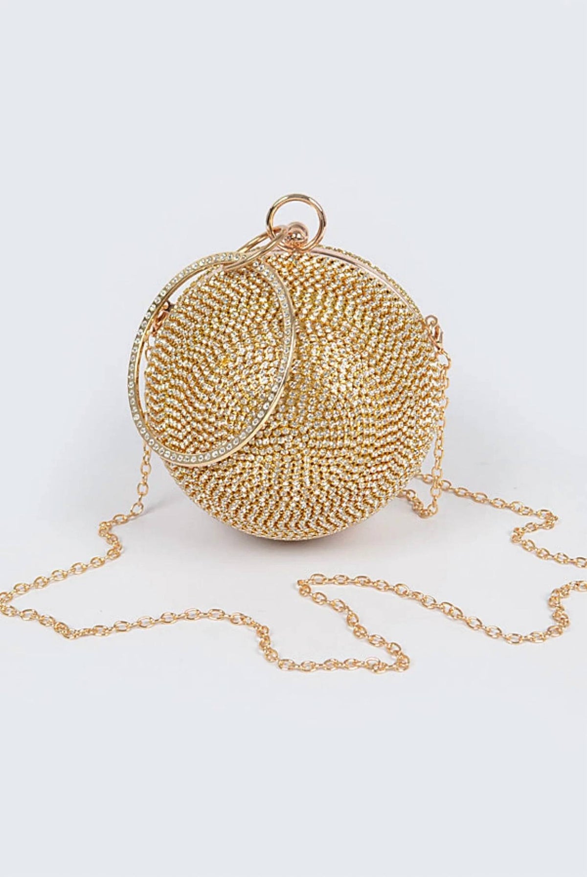 H&D Accessories - Women's Ballin' Purse Studded Round Clutch