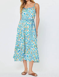 Nyland - Laila Printed Pleated Tiered Midi Dress