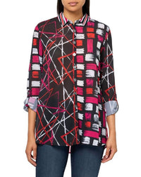 Multiples - Long Sleeve Button Front Shirt