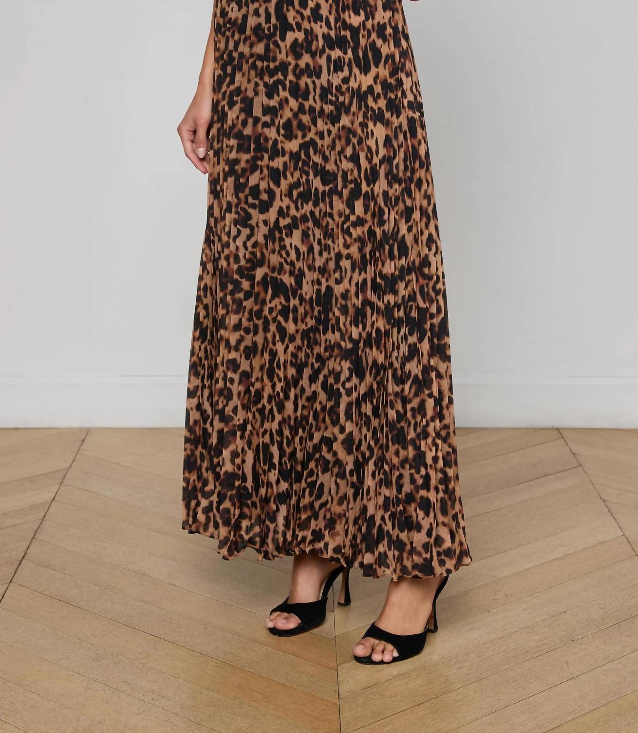 L'Agence - Torin Pleated Maxi Skirt