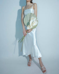 Aiifos Linda Slip Skirt in metallic white - women's skirt - view 4