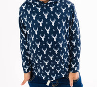 Rufflebutts - Boys' Long-sleeve Little Deer Lodge Performance Hooded Shirt
