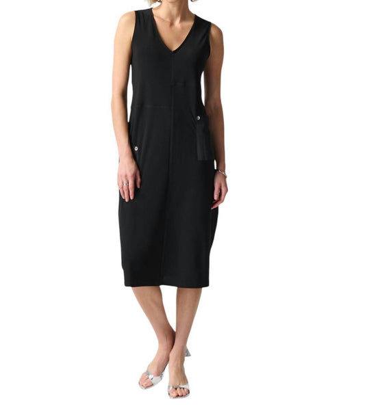 Joseph Ribkoff - V-NECK POCKET DRESS