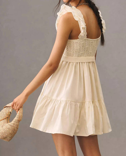 En Saison - Mixed Media Mini Dress