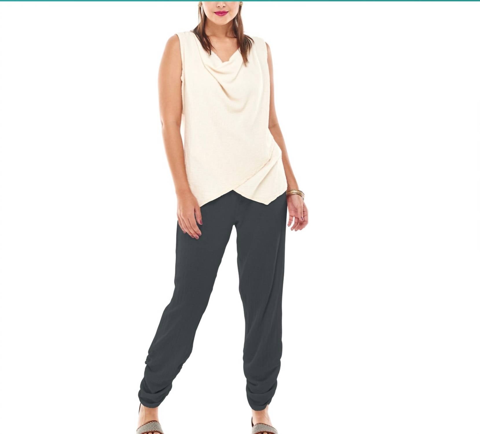 Oh My Gauze! Essie Pant in graphite - women's pants