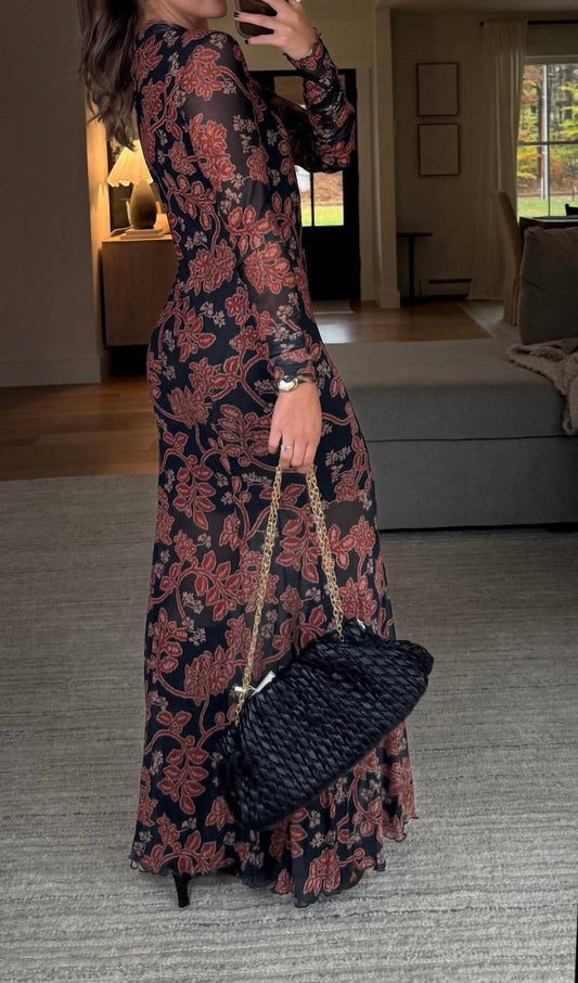Promesa - Floral Mesh Maxi Dress