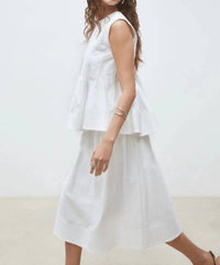 Suncoo - Faye Plain Midi Skirt