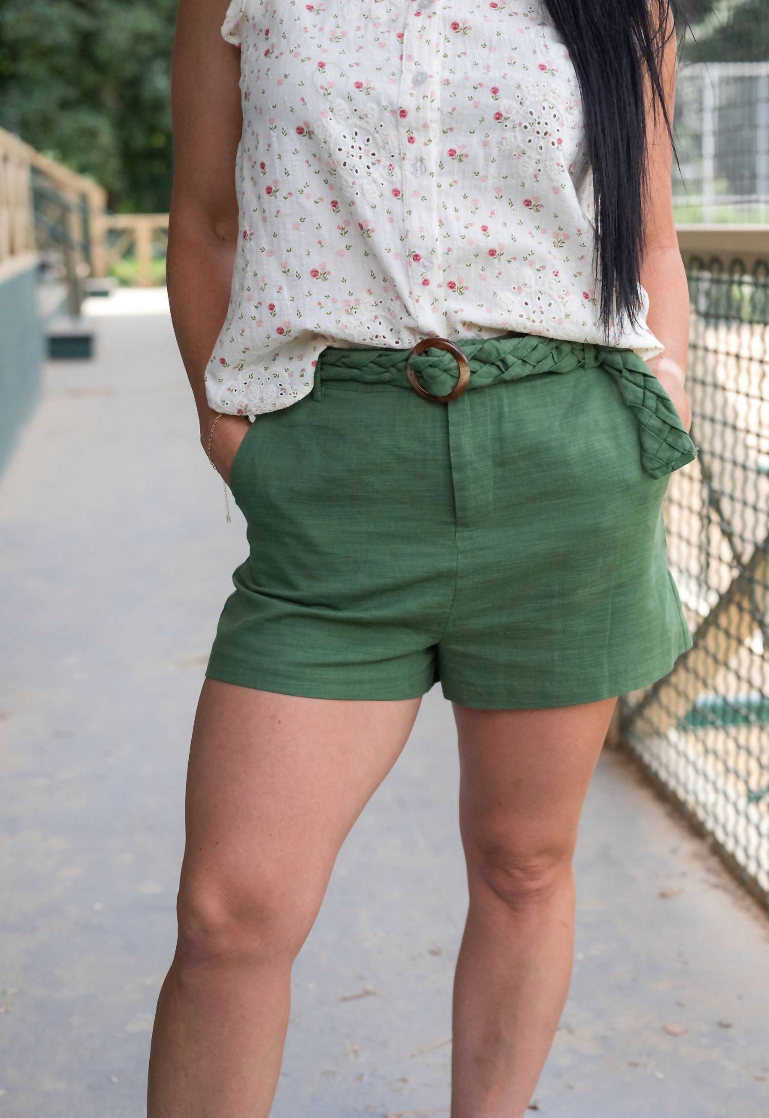 Sadie & Sage - Good Day Braided Belt Shorts