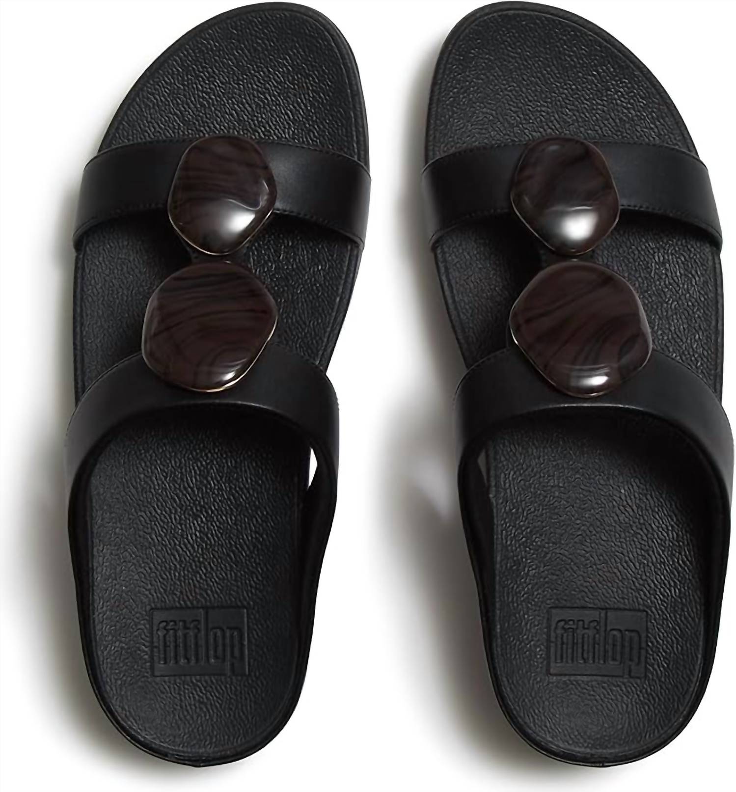 Fitflop - Women's Fino Marbled-stone H-bar Slides