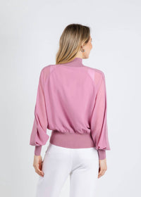MARELLA Gufo Sporty Georgette Blouson Jacket in hydrangea - women's jacket - view 5