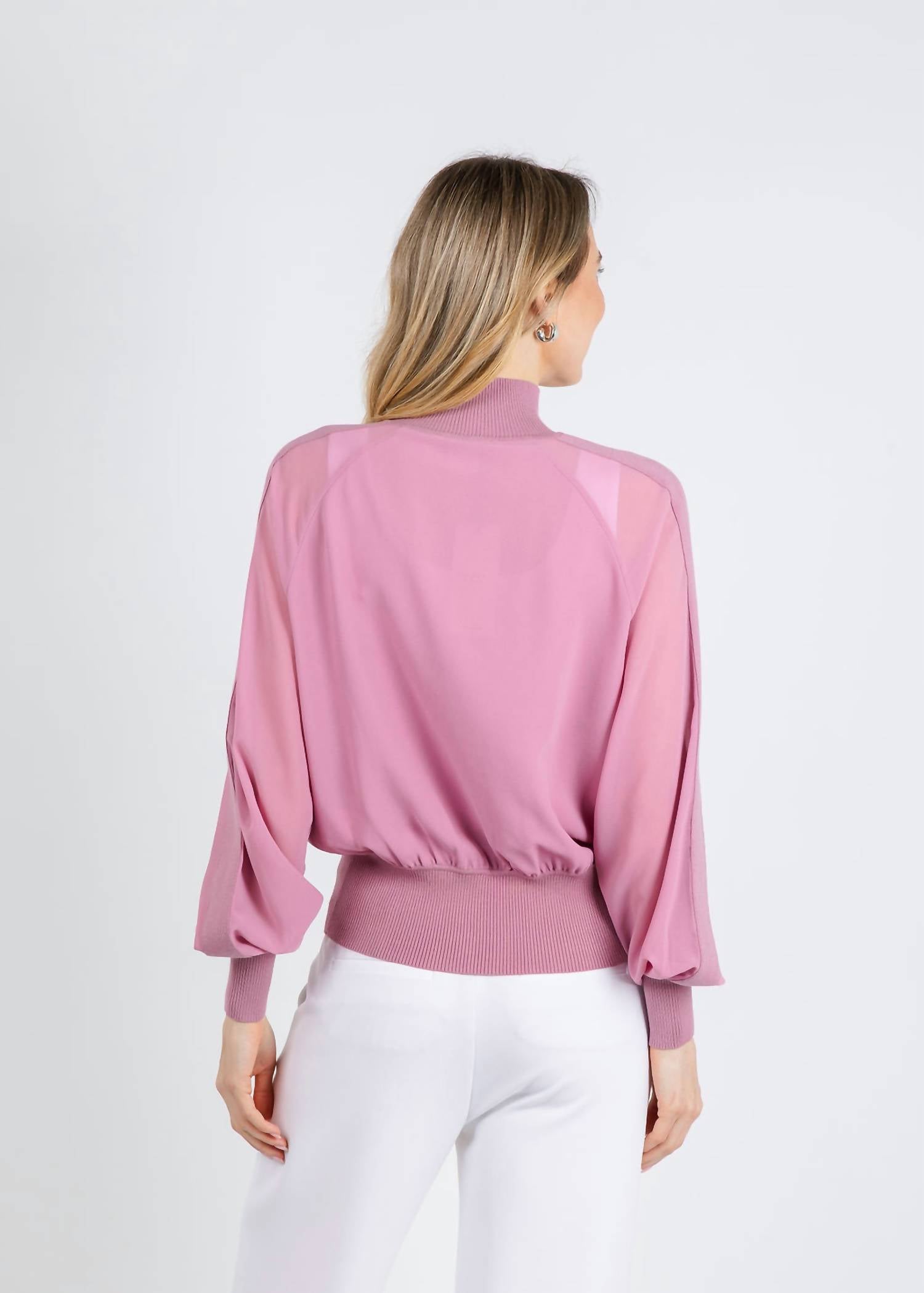MARELLA Gufo Sporty Georgette Blouson Jacket in hydrangea - women's jacket - view 5