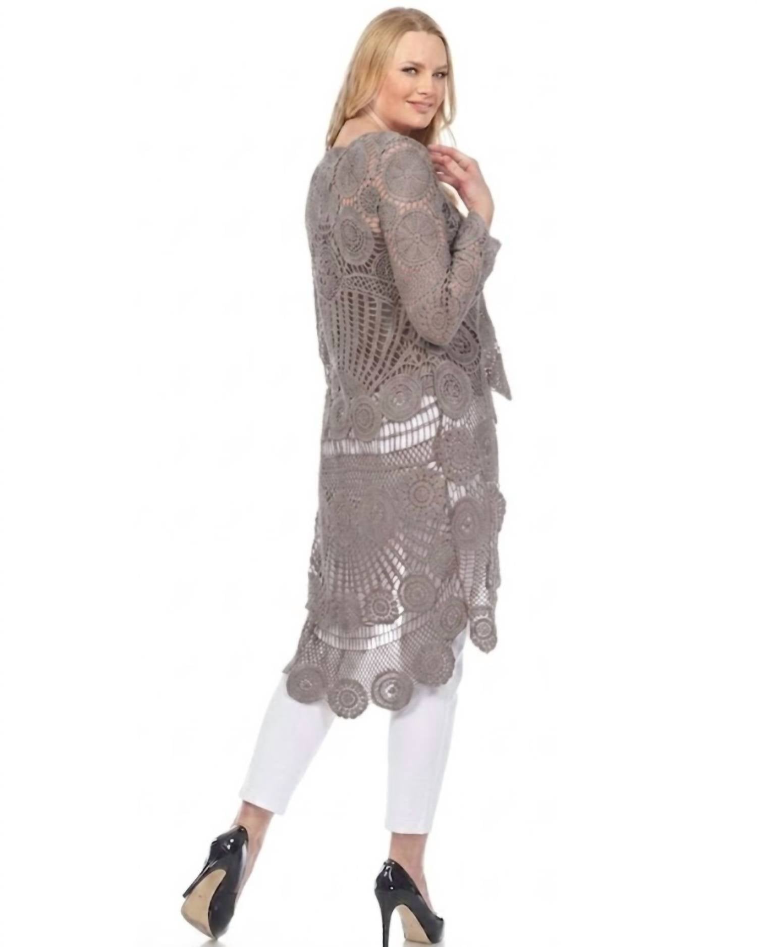 Azi - Beth Crochet Hi-low Tunic Top